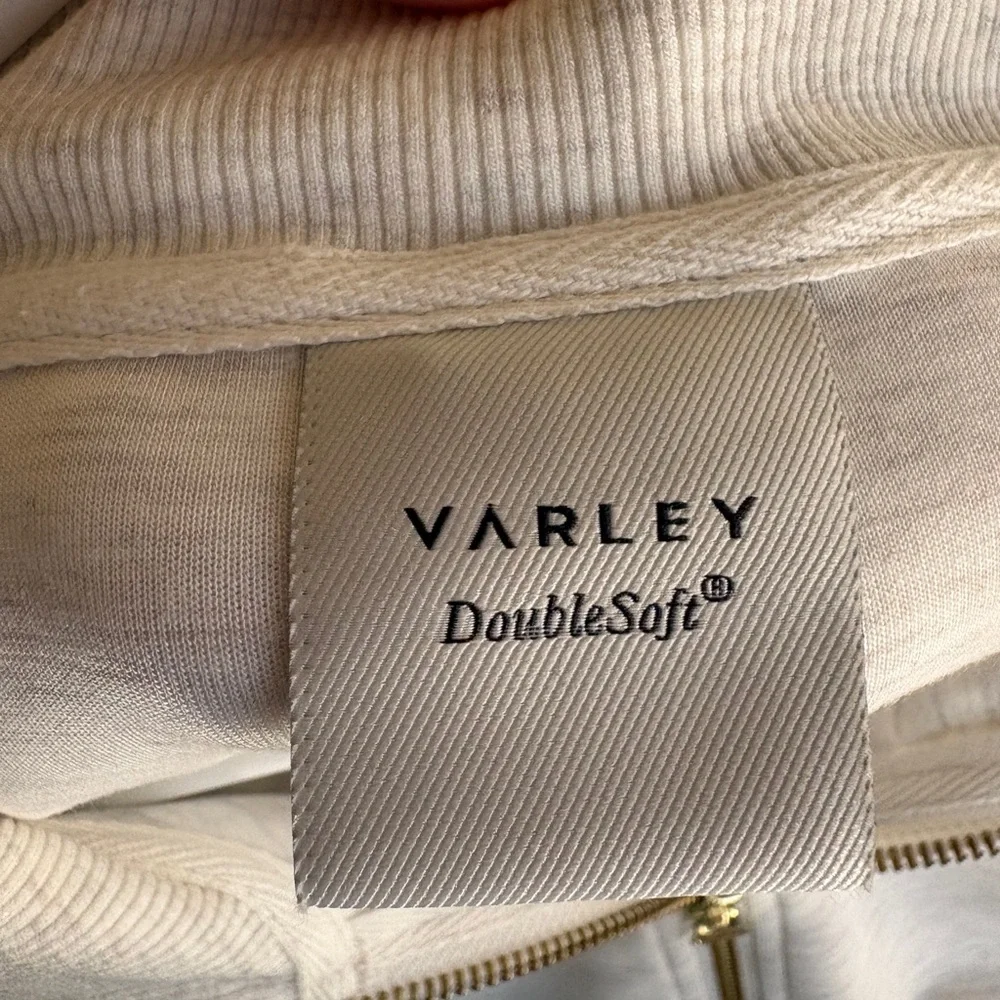 Varley Larson Ivory Marl Half-Zip Sweater - Picture 15 of 16